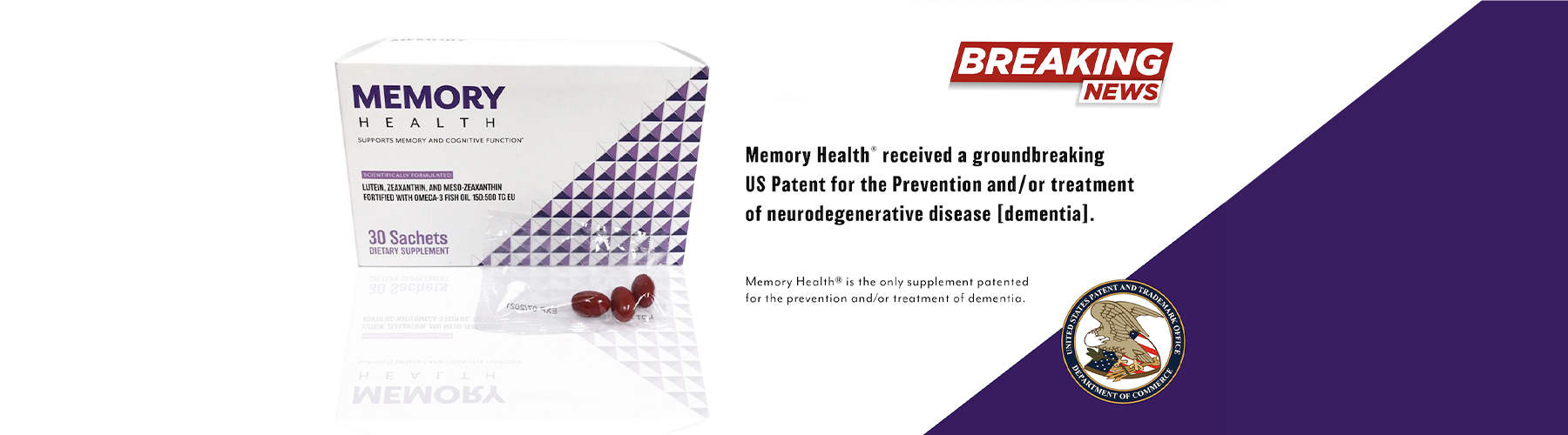 Memory Health® received a groundbreaking US Patent for the Prevention and/or treatment of neurodegenerative disease [dementia].