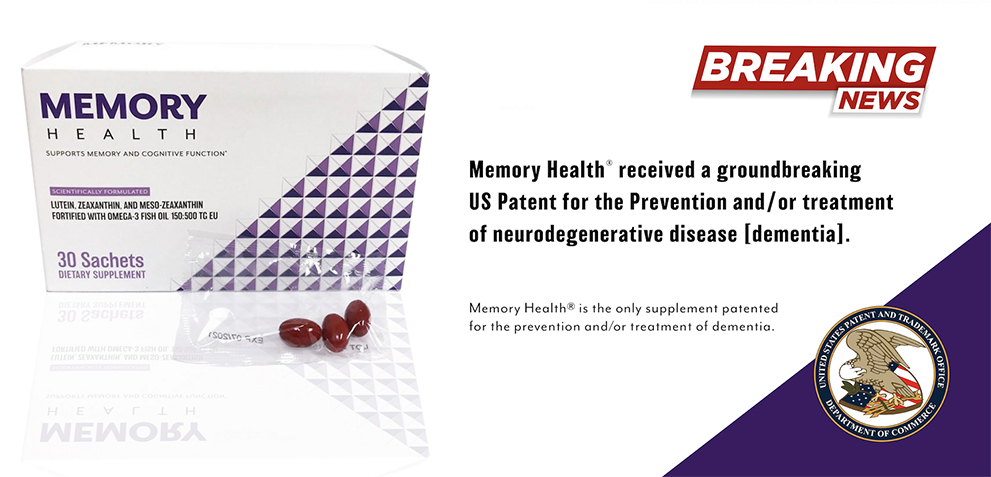 Memory Health® received a groundbreaking US Patent for the Prevention and/or treatment of neurodegenerative disease [dementia].