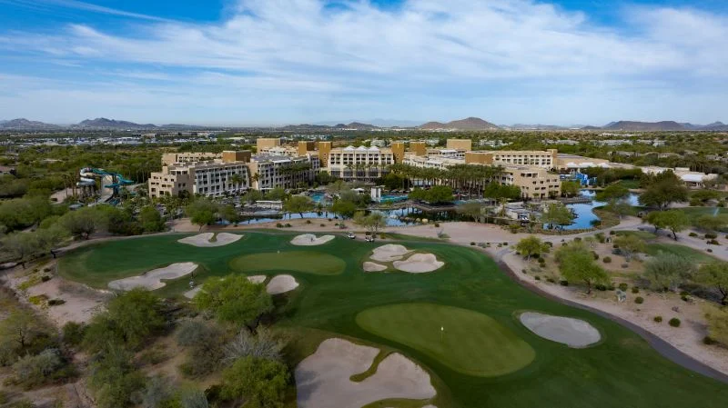 JW Marriott Phoenix Desert Ridge Resort & Spa aerial view with golf course